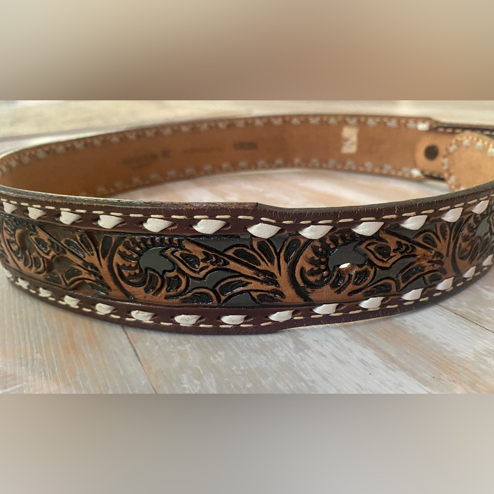 Vintage Wright Brand Western Leather Belt